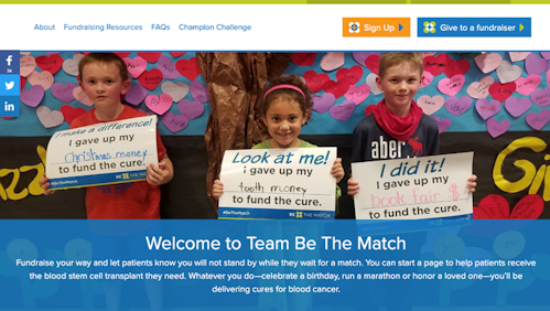 Team Be The Match Landing Page