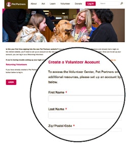 Pet Partners Create a Volunteer Account