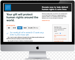 Human Rights Watch Donation Form